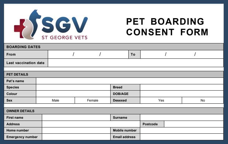 Boarding Consent Form